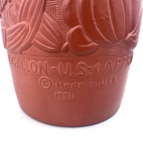 Vintage 1981 Gourmet Topf Terracotta Clay Water Dispenser Pot Jug 2 Gallon - Picture 5 of 12